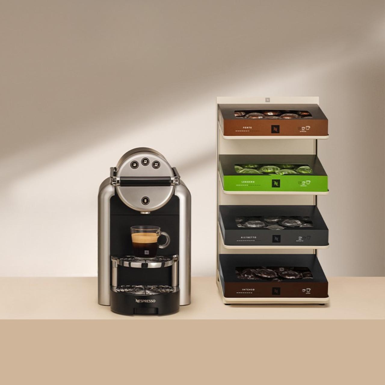 Nespresso Zenius og kapseloppbevaring