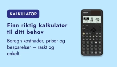 Finn riktig kalkulator til ditt behov - beregn kostnader, priser og besparelser raskt og enkelt