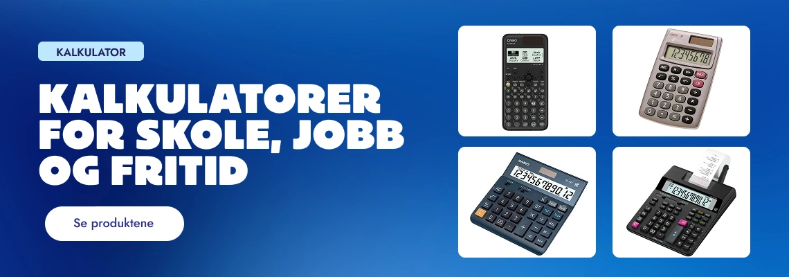 Kalkulatorer for skole, jobb og fritid