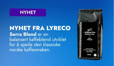 Kampanje: Nyhet fra Lyreco - Serra blend er en balansert kaffeblend utviklet for å speile den klassiske norske kaffesmaken